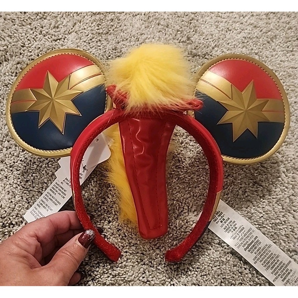 Disney Parks‎ Captain Marvel Mickey Ears Headband Higher Further Faster NEW